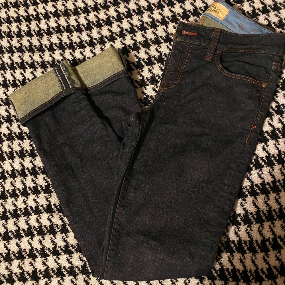 Anthropologie Holding Horses Contrast Stitch Jeans